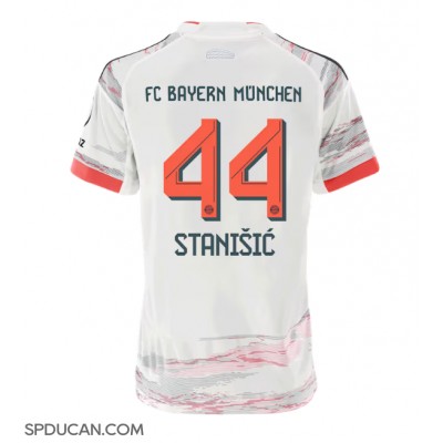 Zenski Nogometni Dres Bayern Munich Josip Stanisic #44 Gostujuci 2025-26 Kratak Rukav Zenski Nogometni Dres Bayern Munich Josip Stanisic #44 Gostujuci 2025-26 Kratak Rukav